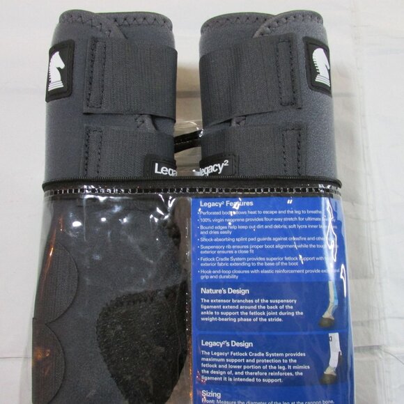 Classic Equine Legacy 2 Protective Boot Hind CLS202 Charcoal Large - Picture 5 of 5